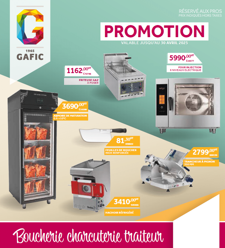 Matériel professionnel de boucherie et de charcuterie